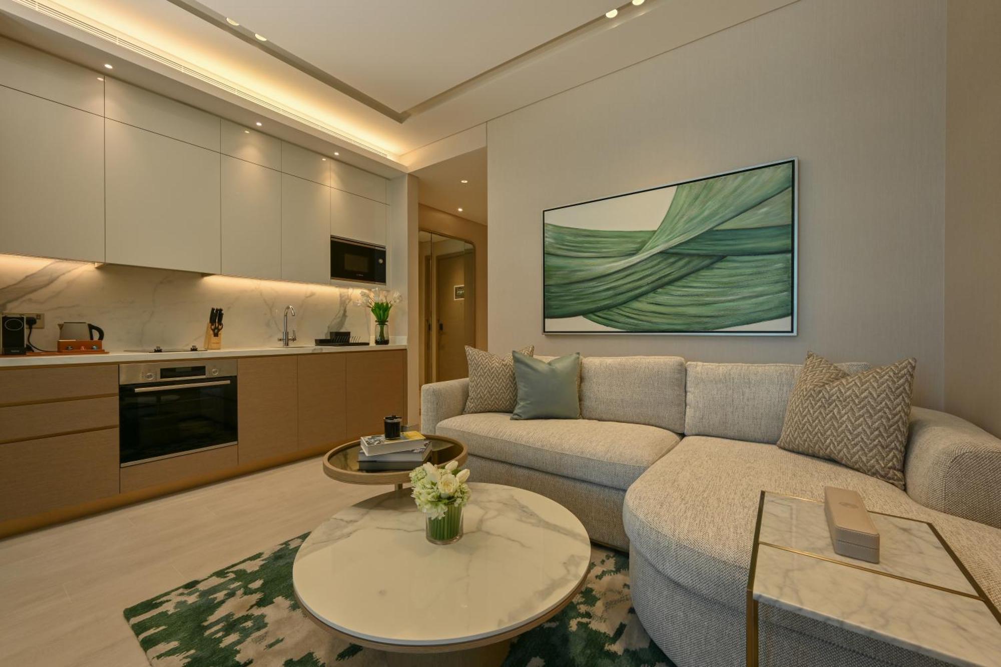 Onyx Rotana Ξενοδοχείο Μανάμα Εξωτερικό φωτογραφία A living room in a 1-bedroom apartment