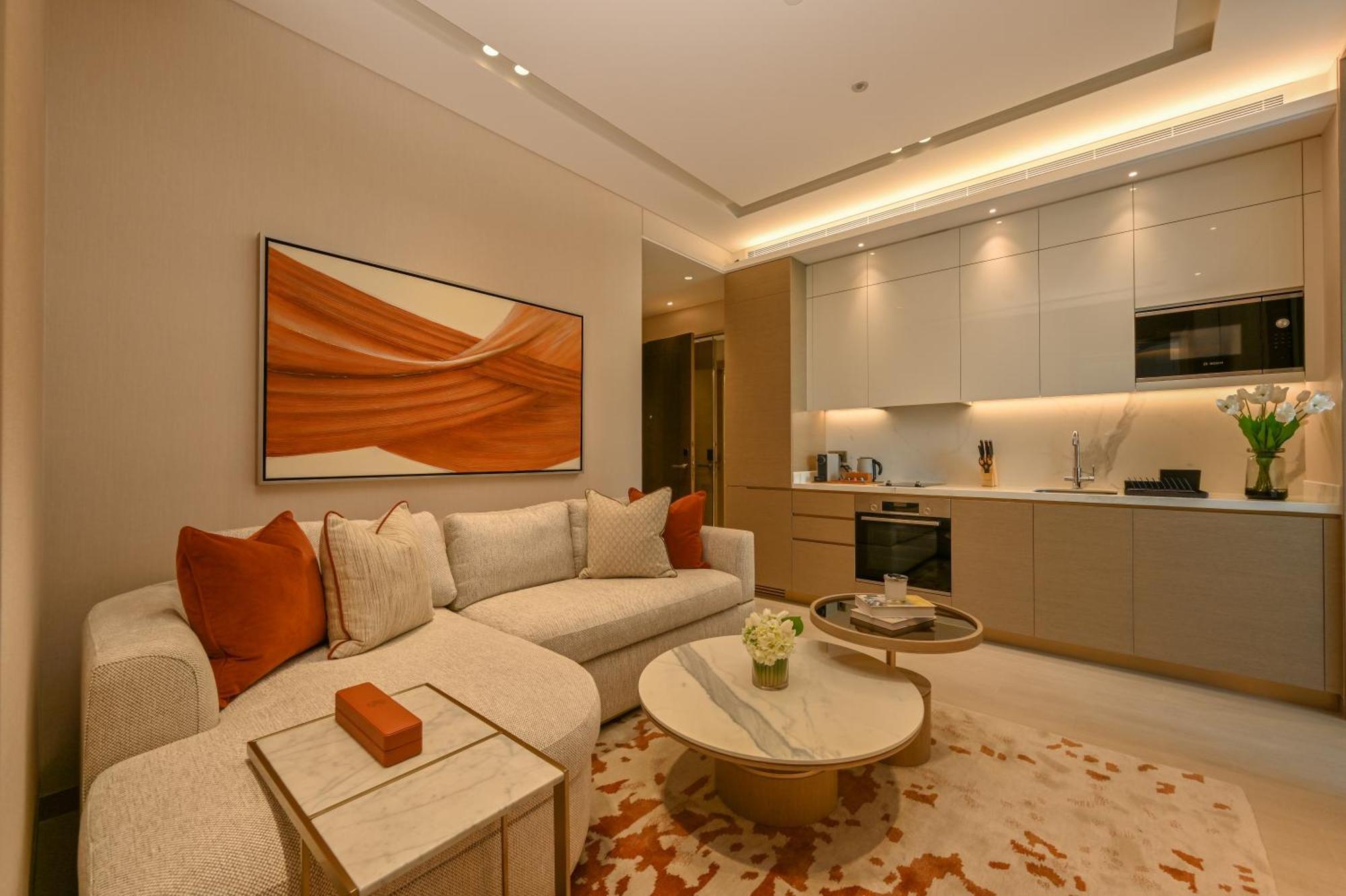 Onyx Rotana Ξενοδοχείο Μανάμα Εξωτερικό φωτογραφία A living room in a 1-bedroom apartment